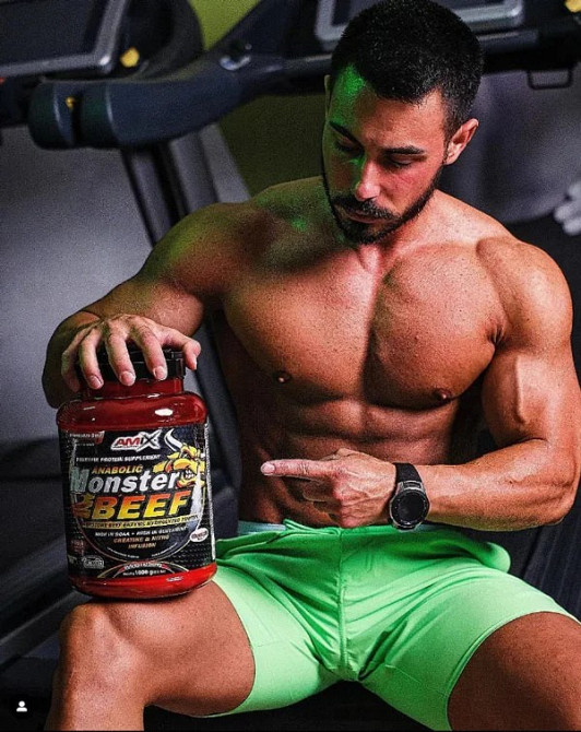Anabolic Monster BEEF 90% Protein 1000g (Strawberry-banana) Луцк - изображение 2
