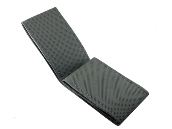 Чехол на руль из кожзама 37-38 см, серая обтяжка Киев