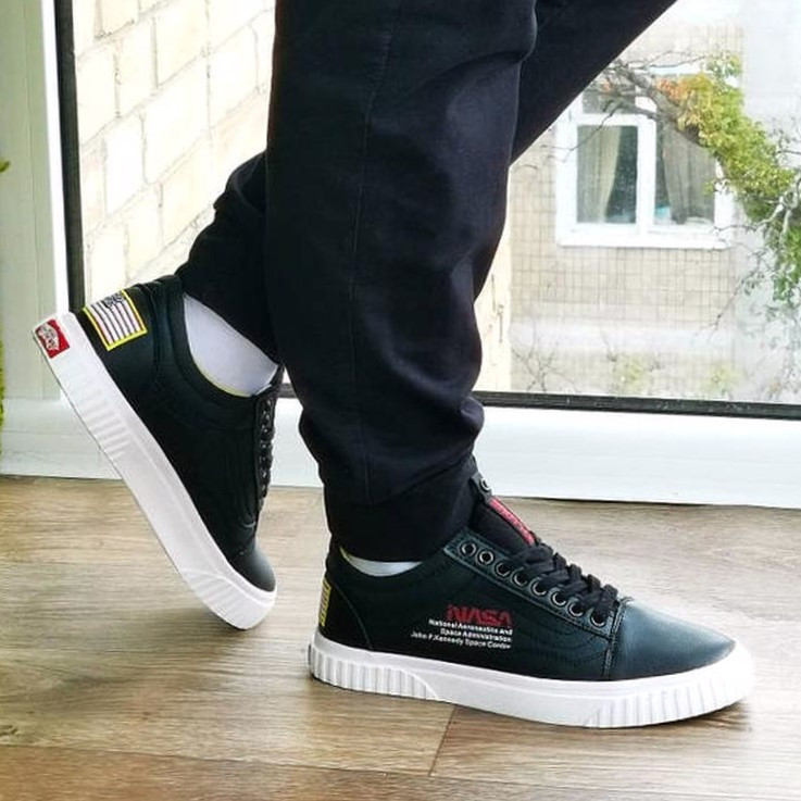 Кросівки NASA Shuttle Чорні Кеди Ванс Жіночі (розміри: 36,37,38,39,40) Відео Огляд Дніпро - фото 5