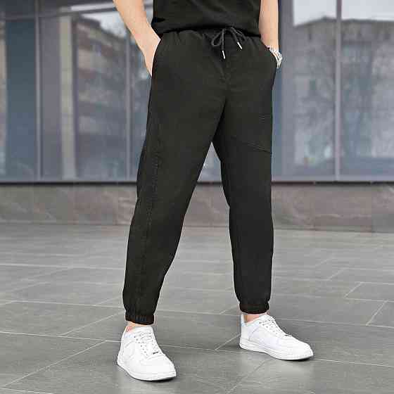 Чоловічі чорні джогери весняні з кишенями Pobedov Vortex Київ