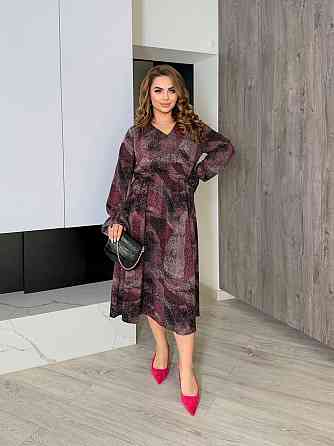 Жіноча елегантна романтична максіплаття софт Бургунді, 58/60 Одеса