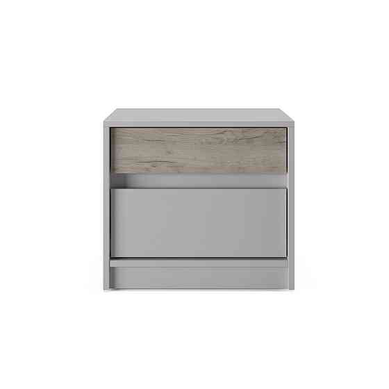 Тумба приліжкова Еверест Стайл-500 50,2х39х44,2 см Кашемір/Дуб крафт сірий (DTM-071160) Львів