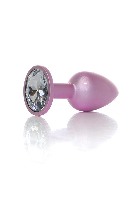 Анальна пробка B-Series Plug Jewellery Pearl Pink PLUG, металева, рожева, S Sex Aura Київ - фото 4