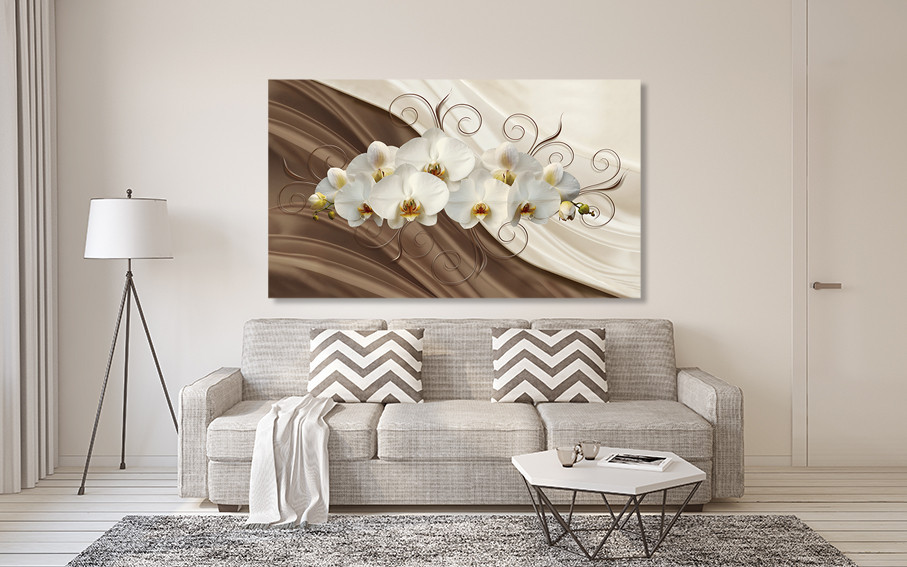 Картина холст у вітальню / спальню   Орхідея    MLP_51 ( 60х30см ) 70x140 см Київ - фото 2