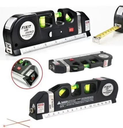 Лазерный уровень со встроенной рулеткой FIXIT Laser Level Pro 3 4в1 рулетка линейка Коломыя