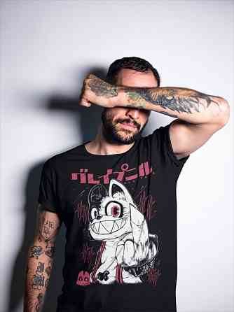 Футболка для мальчика аниме Глеипнир Схуикхи Монстер Аниме оверсайз (рост от 165 до 180 ) Черний AnimeJ0211m Днепр