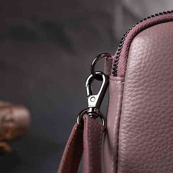 Сумка жіноча цікавого кольору на два відділення з натуральної шкіри Vintage 22279 Фіолетова Київ