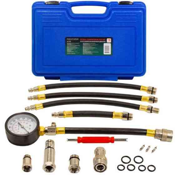 Тестер компрессии бензинового двигателя 10пр.(0-20bar), в кейсе Rockforce RF-907G08 Одесса