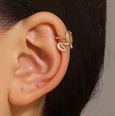 Кафф на ухо в виде лягушки, золотой цвет, без прокола Киев