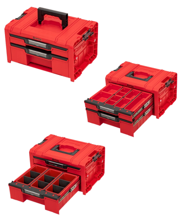 Набір ящиків для інструментів Qbrick System PRO Drawer Workshop Set 3 2.0 RED (5901238258353) Київ