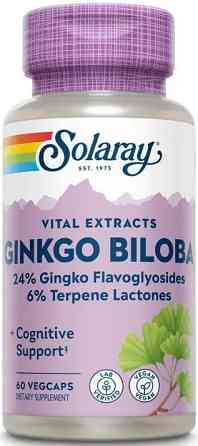 Гинкго билоба Solaray Ginkgo Biloba Leaf Extract 60 мг 60 вег капс Киев