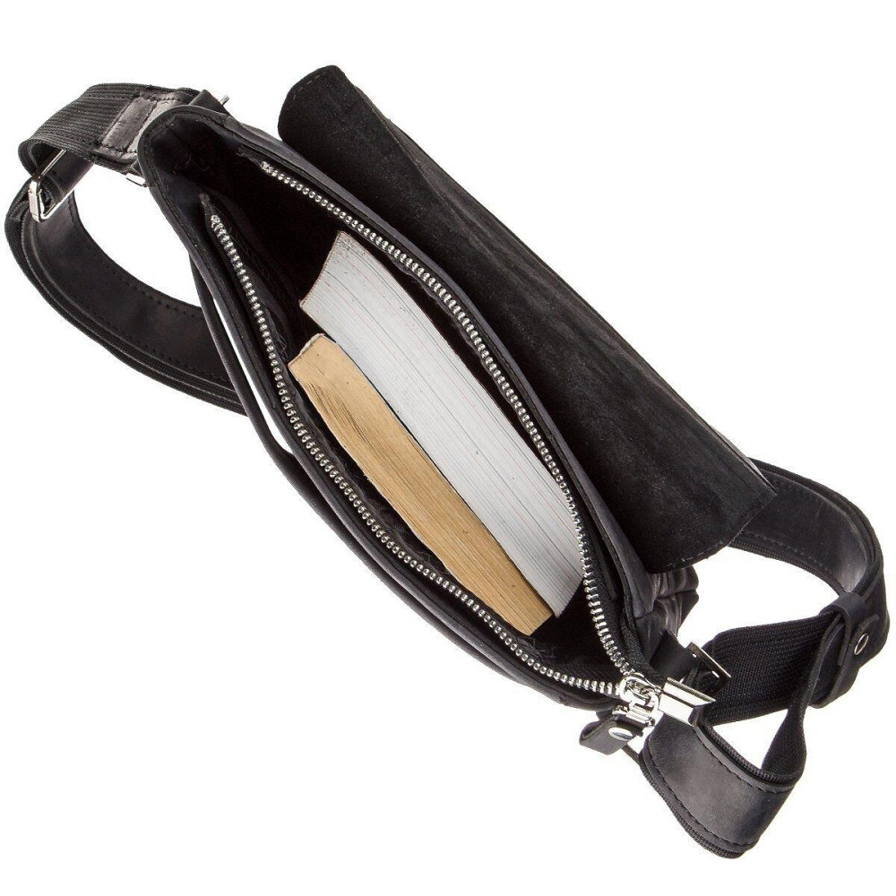 Сумка чоловіча шкіряна Чорна (SHVIGEL) Київ - фото 3