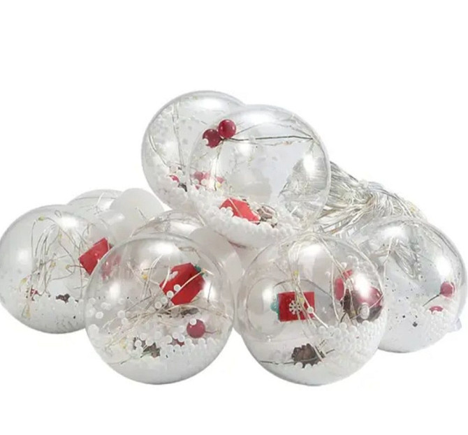 Світлодіодна гірлянда бахрома з кулями Xmas Copper Curtain ball lamp ПОДАРУНОК 3*1,5м Теплий білий Київ - фото 2
