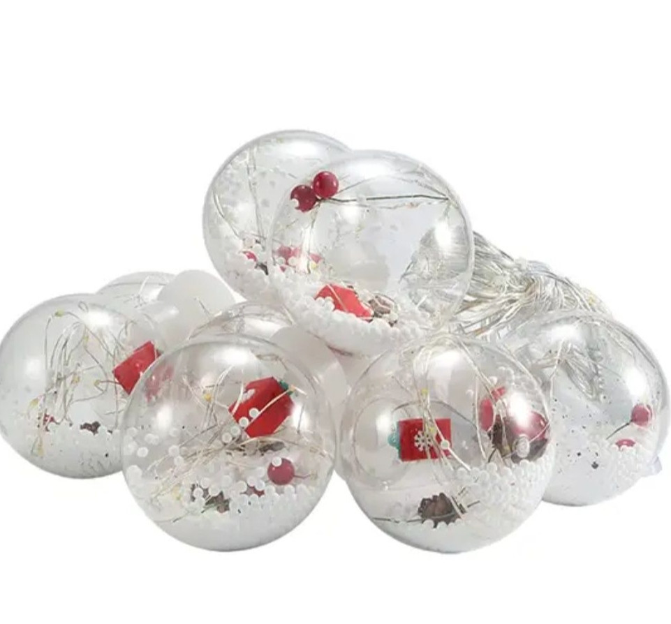 Светодиодная гирлянда бахрома с шарами Xmas Copper Curtain ball lamp ПОДАРОК 3*1,5м Теплый белый Киев - изображение 2