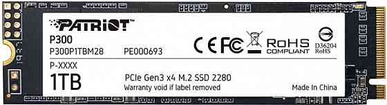 Накопичувач SSD 1TB Patriot P300 M.2 2280 PCIe 3.0 x4 NVMe TLC (P300P1TBM28) M.2 2280 Харьков