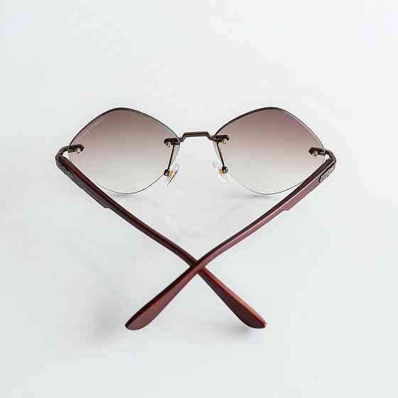Женские брендовые безоправные очки Chrome Hearts (20870) brown Киев