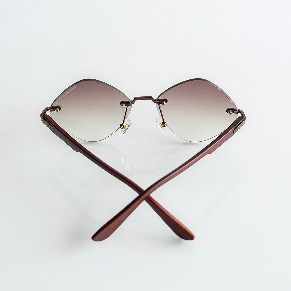 Женские брендовые безоправные очки Chrome Hearts (20870) brown Киев - изображение 4