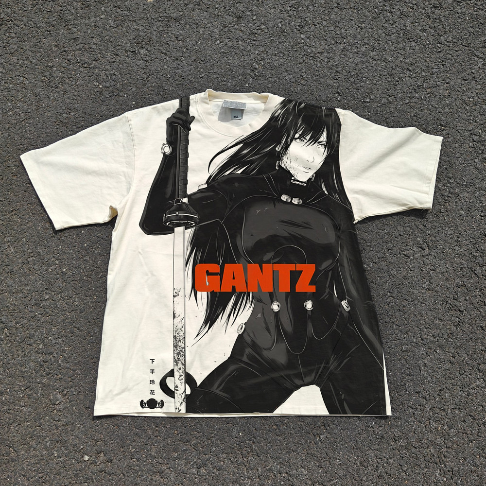Футболка чоловіча з принтом аніме Аніме Гантз Сворд Реіка оверсайз (S/M/L) Черний Дніпро - фото 9