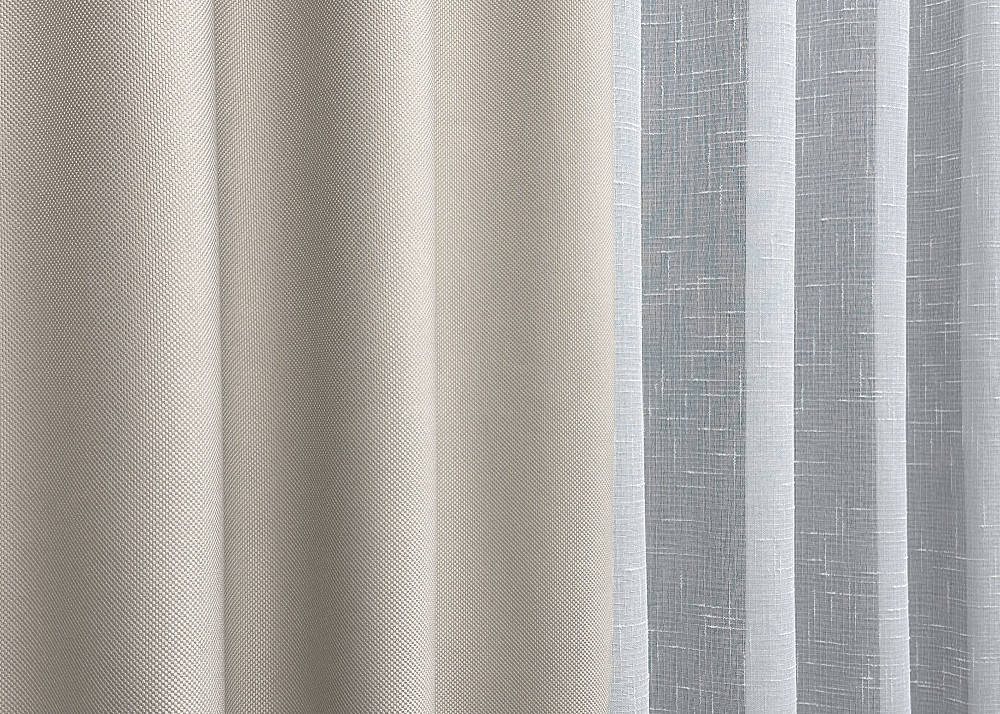 Комплект штор VR-Textil рогожка преміум TERRA LUXE 200х270 2шт і Тюль 600х270 1859ш-115т попелястий з білим 71-077/7 Київ - фото 8