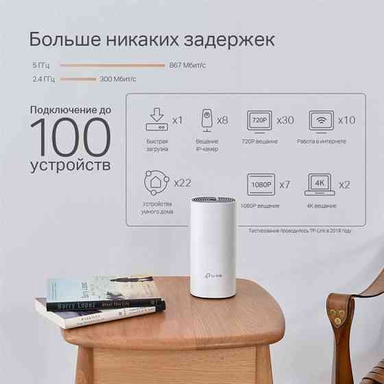 Wi-Fi Mesh-система TP-Link Deco P9 (AC1200 + AV1000, 2хGE WAN/LAN, MESH, MU-MIMO, 2 внутр. антени, 3-pack) ( white ) Харків