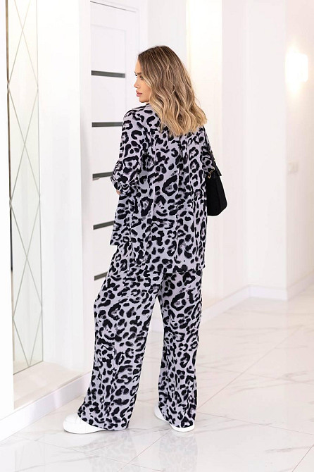 Жіночий легкий прогулянковий костюм: сорочка та штани американський креп Сірий 2, 46/48 Одеса - фото 3