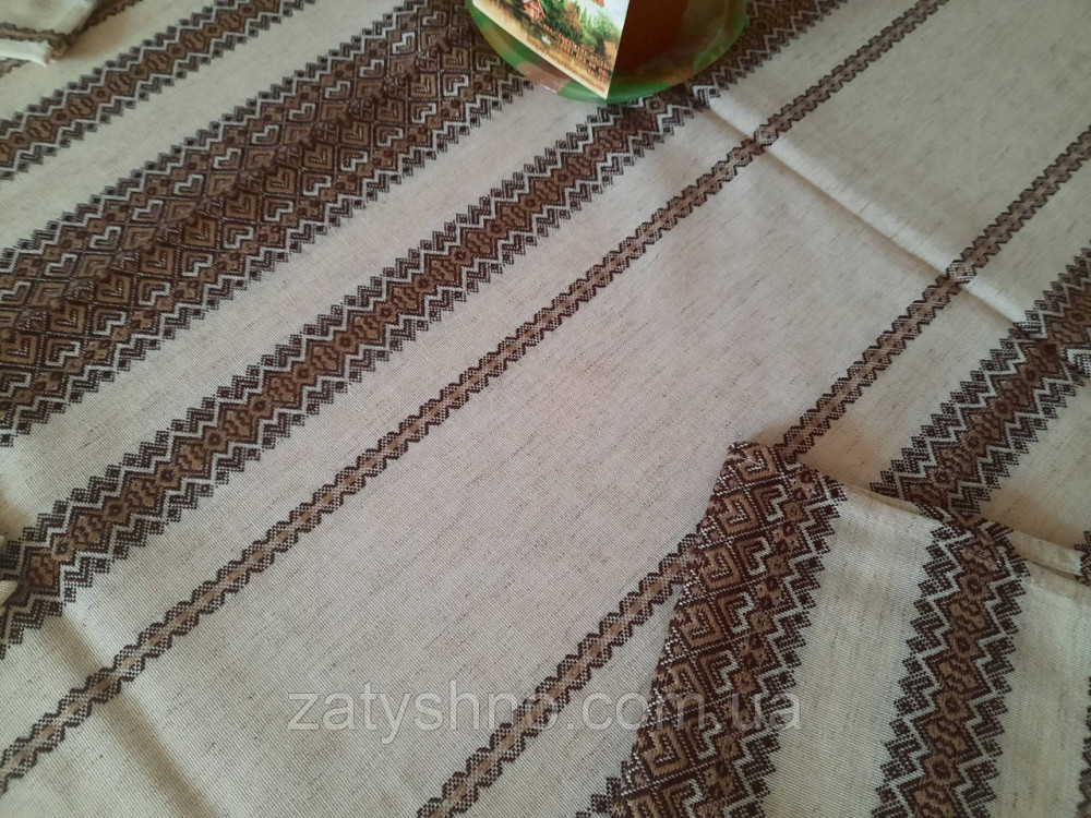 Вишита скатертина з серветками кавова Київ - фото 5