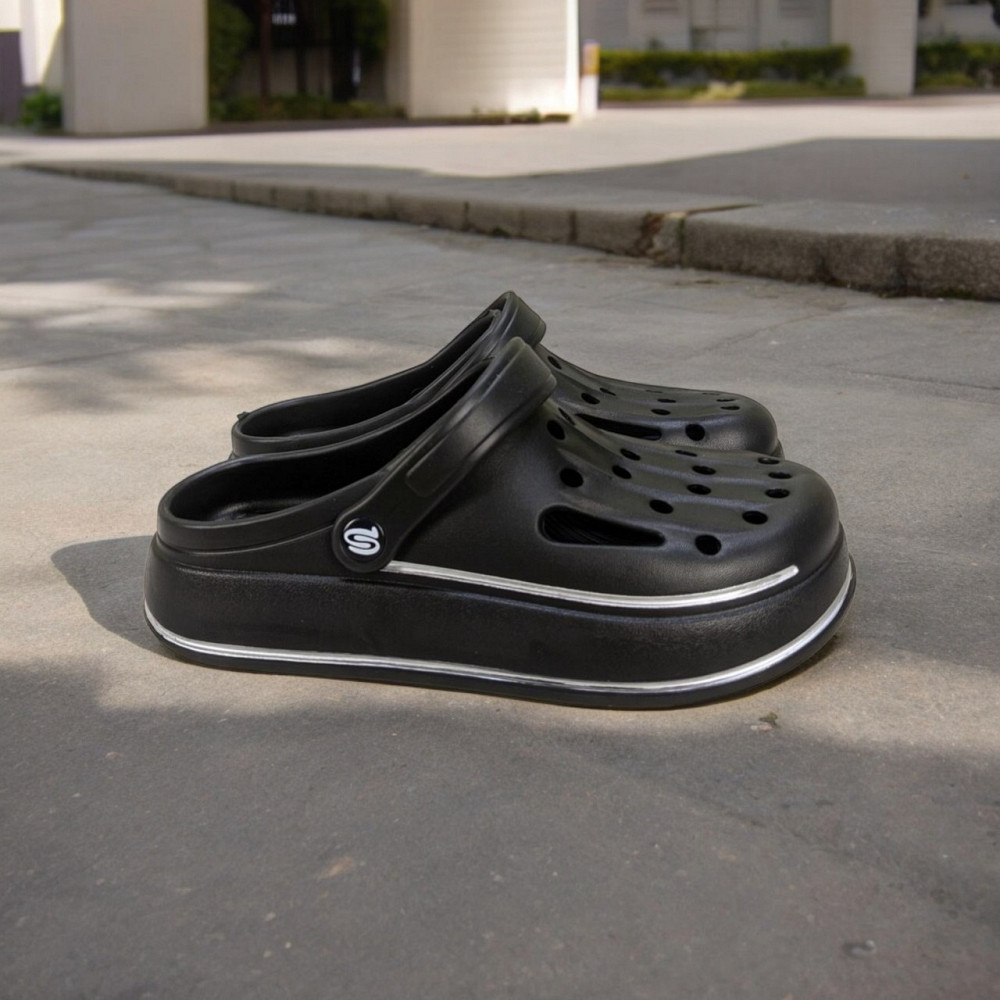 Кроксы мужские черные сабо удобные толстая подошва Одесса - изображение 13