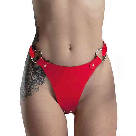 Трусики из натуральной кожи Feral Feelings - String Bikini Red Sex Aura Киев