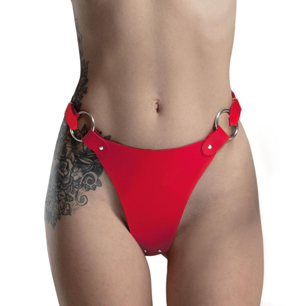 Трусики из натуральной кожи Feral Feelings - String Bikini Red Sex Aura Киев - изображение 2