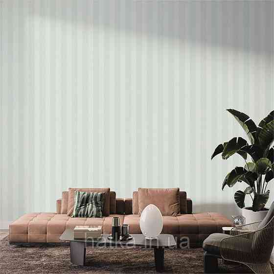 Обои виниловые на флизелине горячего тиснения DUKA Selective1.06х10 полосы светло бирюзовые матовые DK32452-3 Киев