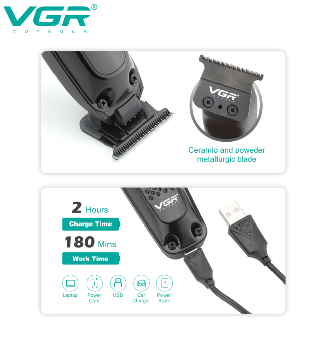 Триммер для бороды и усов VGR V-972 Днепр - изображение 3