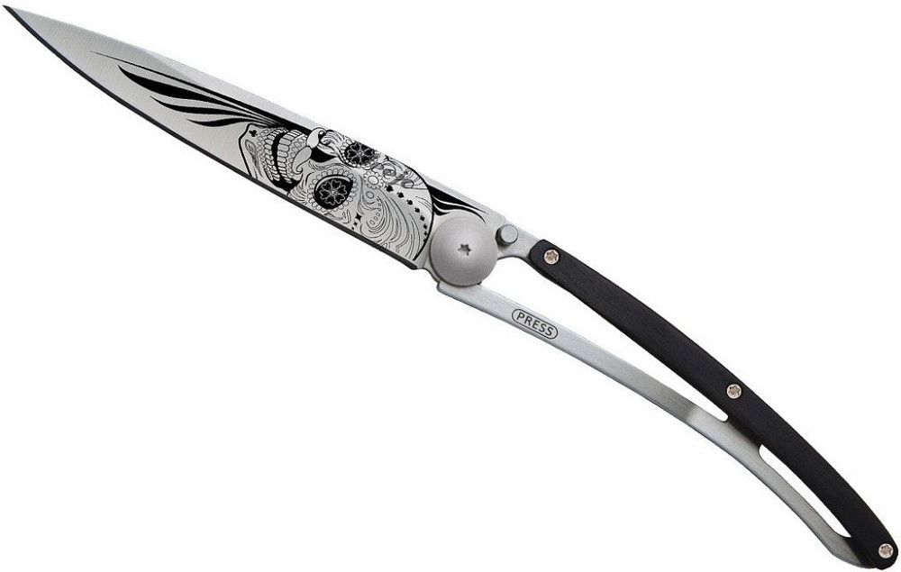 Універсальний Складаний Ніж з лазерним гравіюванням Латиноамериканський череп Deejo "37 грам" (1CB000021) Сталь Нововолинськ - фото 2