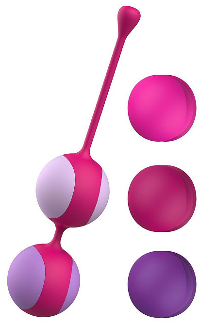 Вагінальні кульки Liebe Kewos — Cerise/Candy Violet, 5 кульок у комплекті, 15, 25, 35, 45 і 55 г Sex Aura Київ - фото 1