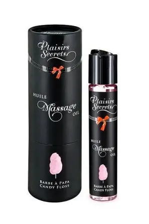 Масажна олія Plaisirs secrets Candy Floss (59 мл) з афродизіаками, їстівна, подарункове паковання Львів
