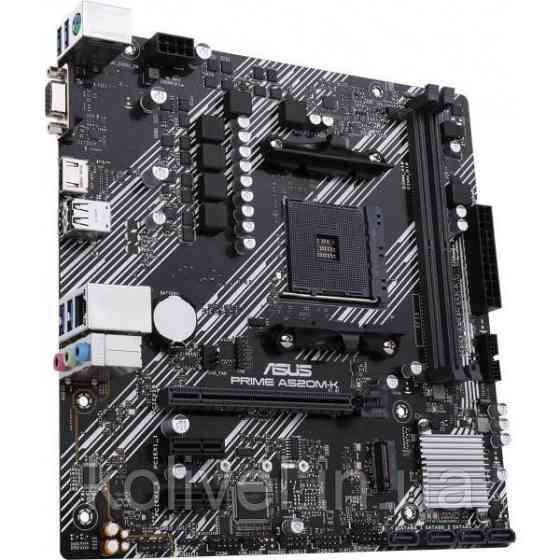 ASUS PRIME A520M-K (AM4,A520, 2*DDR4, PCI-Ex16, 4SATAIII, RAID, M.2, VGA/HDMI, Glan, 6ch, mATX) Киев