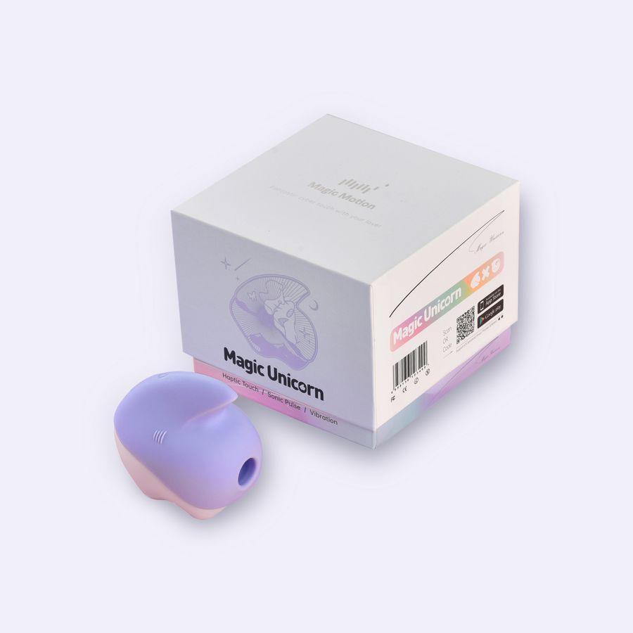 Вакуумний кліторальний смарт-стимулятор Magic Motion Unicorn Purple з вібрацією Sex Aura Київ - фото 8