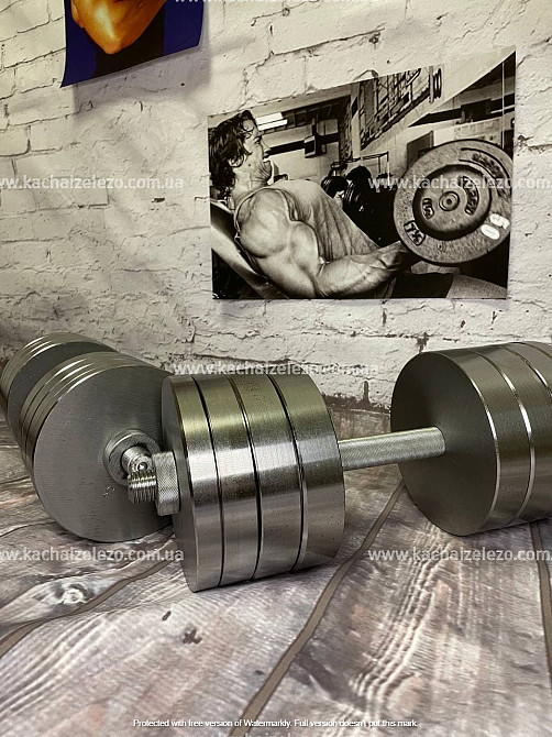 Гантели наборные 2 по 34 кг Гантели, гири, штанги и диски металлические без покрытия Киев - изображение 3