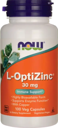 ОптиЦинк Now Foods L-OptiZinc 30 мг 100 капс Киев