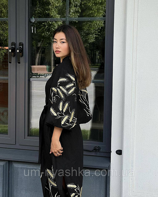 Жіноча вишита сукня льон Колоски Кривий Ріг - фото 6