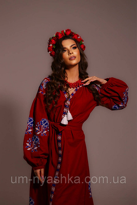 Жіноча вишита сукня на натуральному полотні Паризька троянда Кривий Ріг - фото 9