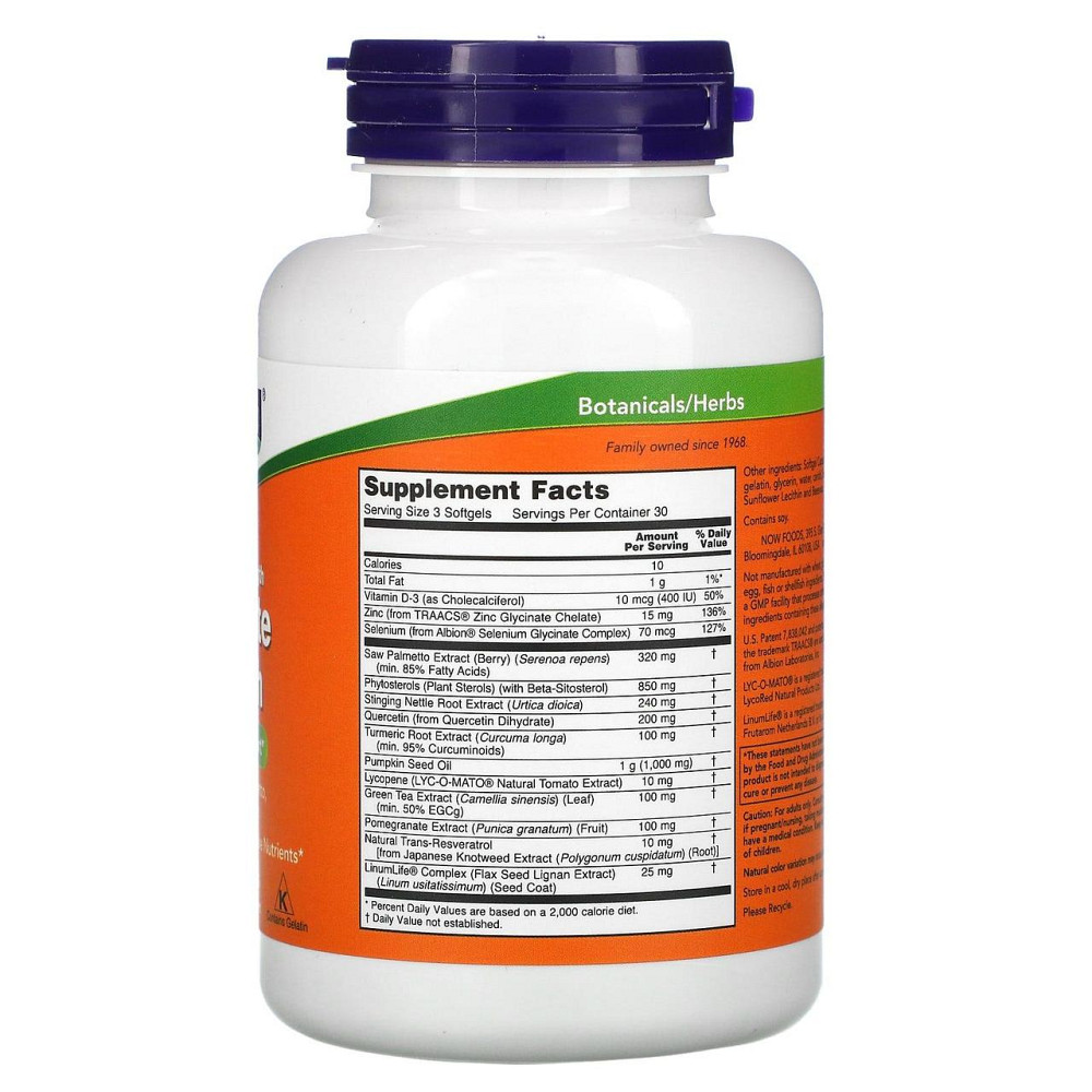 Витамины для мужчин Now Foods Clinical Strength Prostate Health 90 гелевых капсул Киев - изображение 4