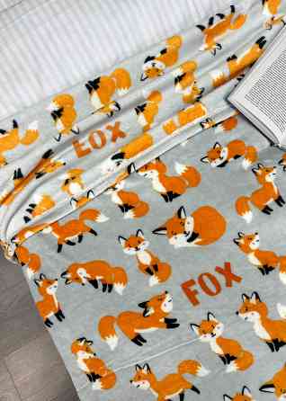 Плед-покривало Decorator WellSoft FOX 200х205 см з принтом "Лисички" (87-189) Київ
