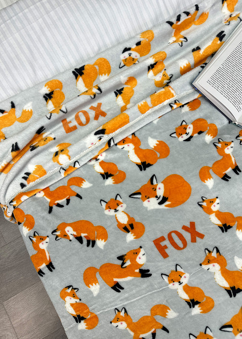 Плед-покривало Decorator WellSoft FOX 200х205 см з принтом "Лисички" (87-189) Київ - фото 2