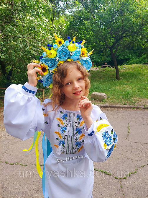 Детское вышитое платье с васильками и колосками Кривой Рог - изображение 5