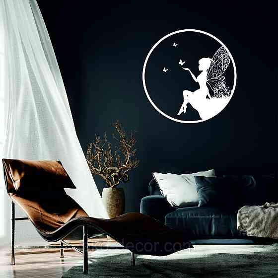 Декоративное настенное Панно «Фея-волшебница», Декор на стену 70*70 см, Белый Киев