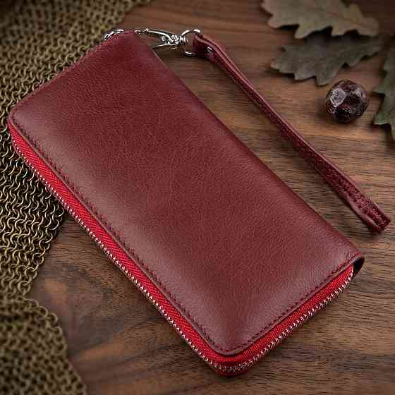 Универсальный клатч-кошелек для женщин ST Leather 18935 Темно-красный Киев