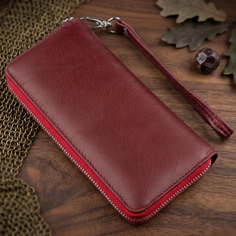 Универсальный клатч-кошелек для женщин ST Leather 18935 Темно-красный Киев - изображение 6