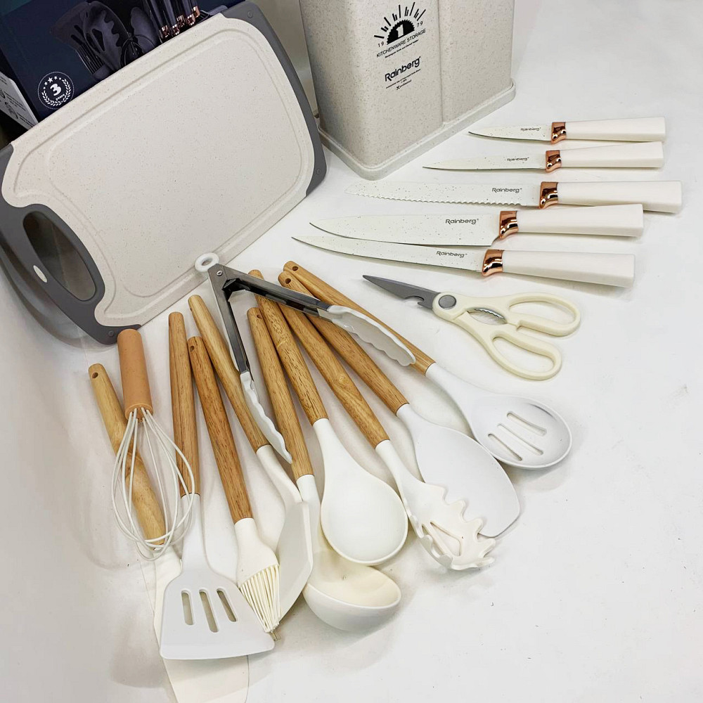 Набор кухонных силиконовых принадлежностей на подставке, Набор принадлежностей для кухни качественный LA-42 Львов - изображение 8