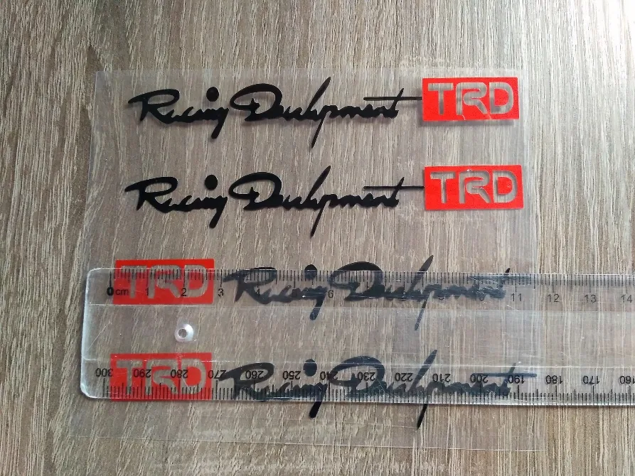 Наклейки на ручки авто Trd номер 7 Чёрная с красным Киев - изображение 2