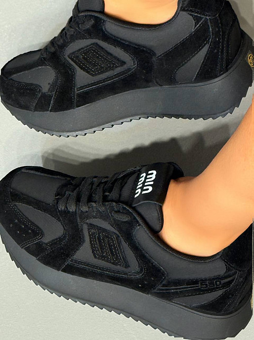 Кросівки жіночі Hengji M-1 замшеві комбіновані з текстилем демісезонні чорні, 36, 23,5 см Київ - фото 12